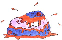 illustration rock melting