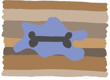 Illustration of soil ground layers with buried fossil bone