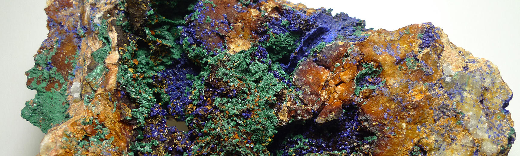 Rock with colourful minerals